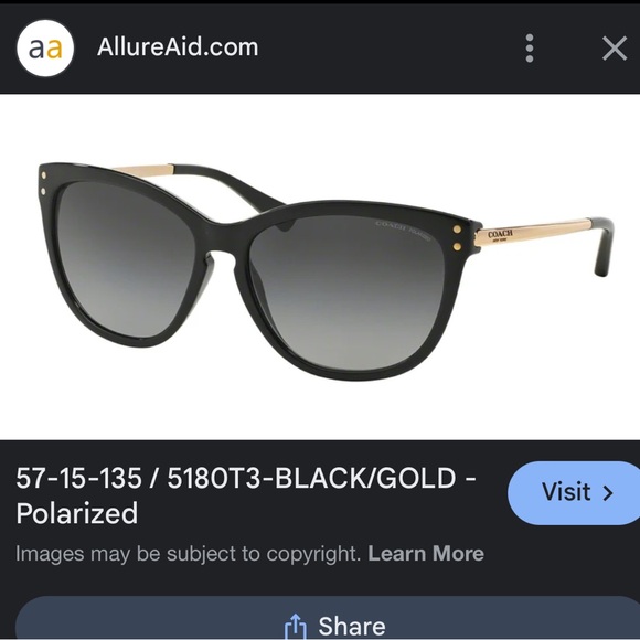 LOOKING FOR! These Coach sunglasses. - Picture 2 of 2